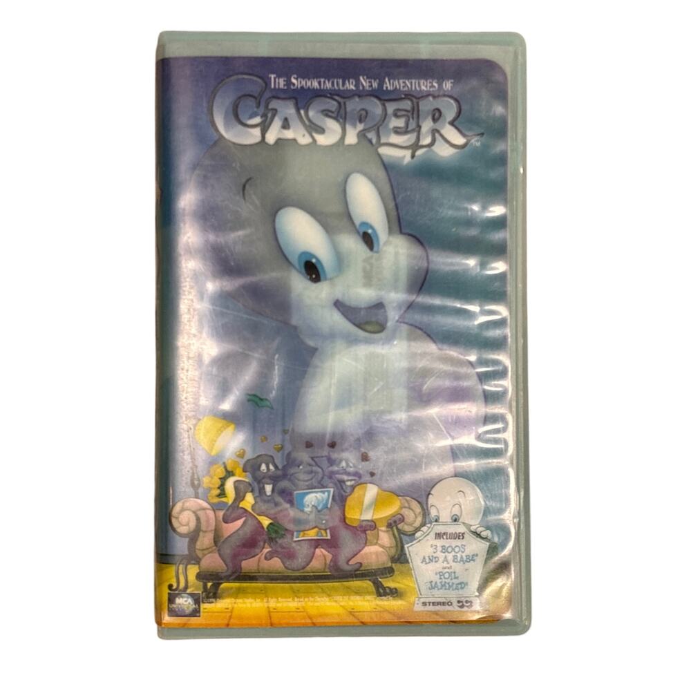 Spooktacular New Adventures of Casper - Spooking Bee/Paws (VHS, 1996) Glows!